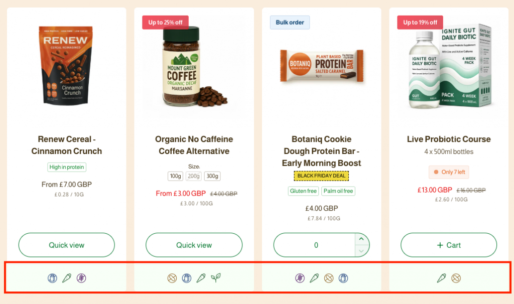 Product icons