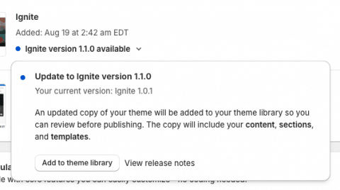Updating your theme - Benchmark Themes